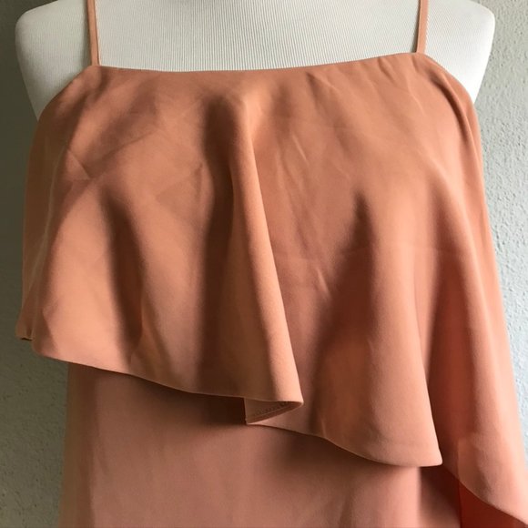 Nude / Peach / Pink Front Ruffle Dress - Picture 2 of 6